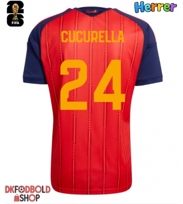 Spanien Marc Cucurella #24 Hjemmebanetrøje VM 2026 Kort ærmer